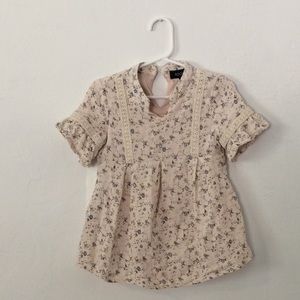 ROOLEE Blue Floral Crepe Baby Dress